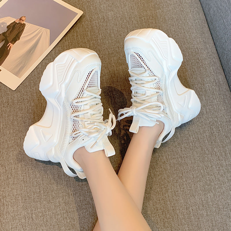 TENIS LOANA FEMININO CHUNKY PLATAFORMA RECORTES BRANCO