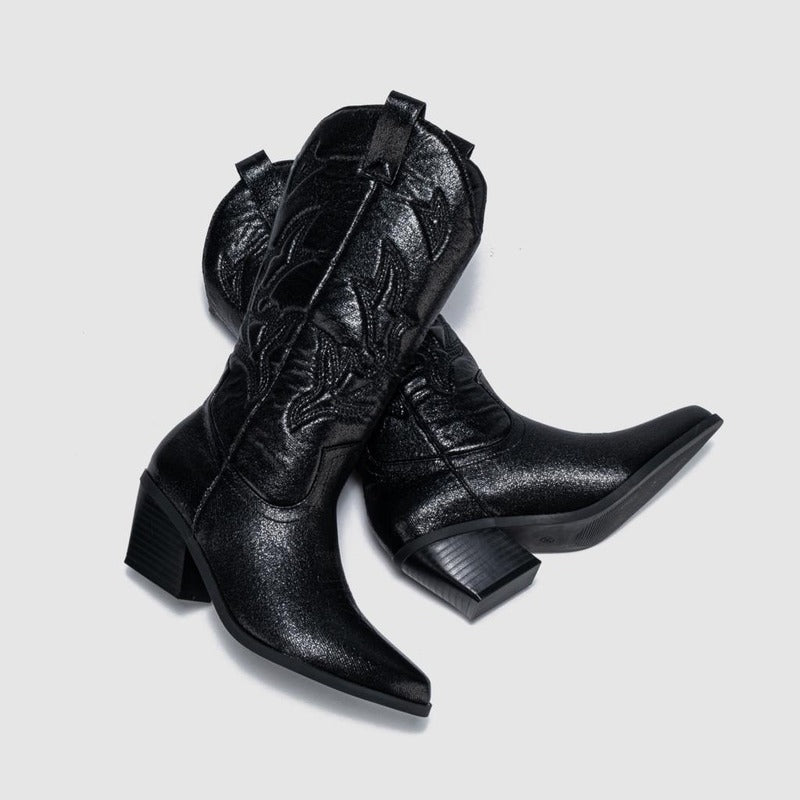 BOTA GABI MODELO TEXANA WESTERN METALIZADA
