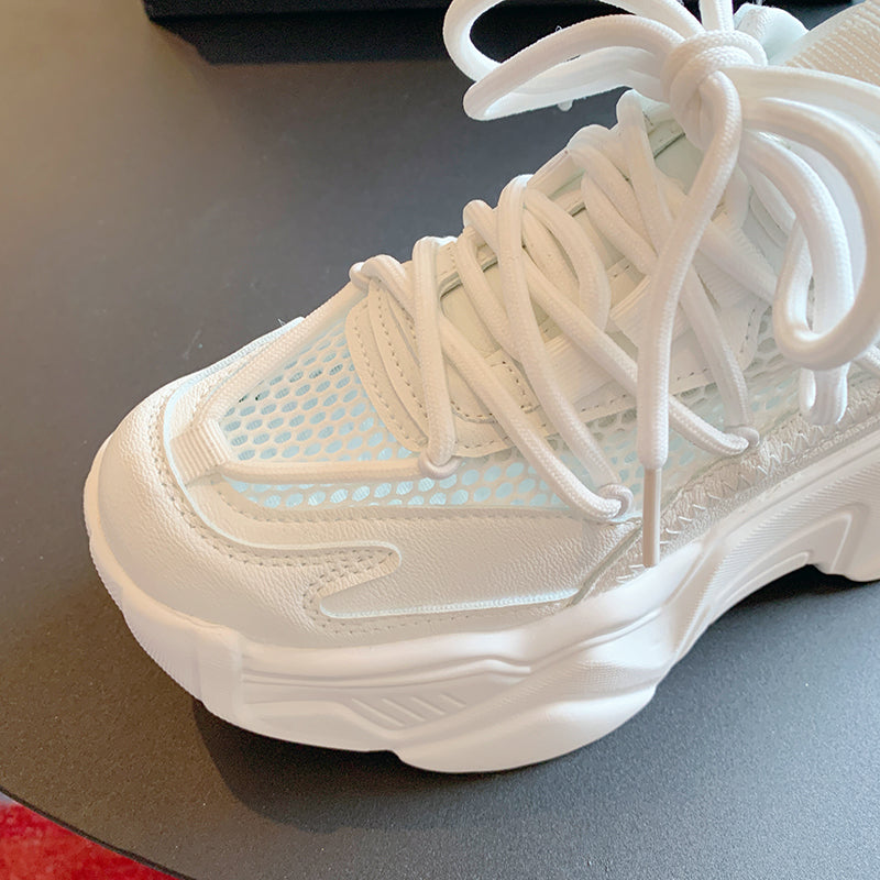 TENIS LOANA FEMININO CHUNKY PLATAFORMA RECORTES BRANCO