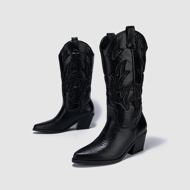 BOTA GABI MODELO TEXANA WESTERN METALIZADA