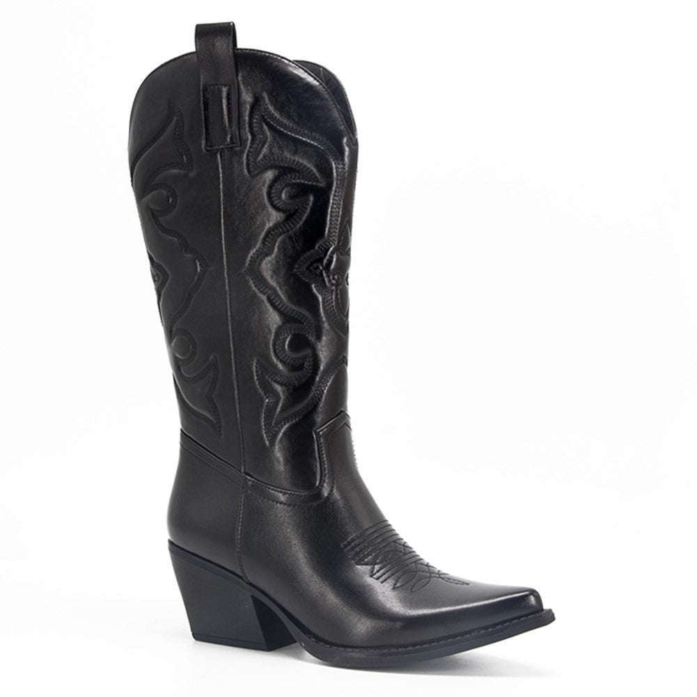 BOTA NAIARA MODELO TEXANA WESTERN METALIZADA CANO ALTO