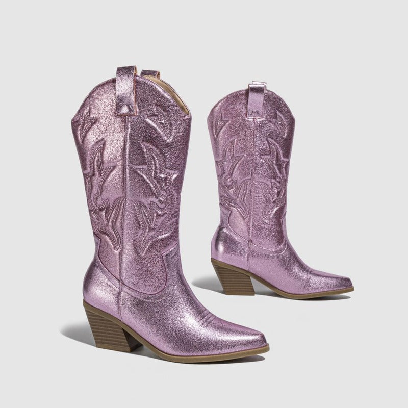 BOTA GABI MODELO TEXANA WESTERN METALIZADA