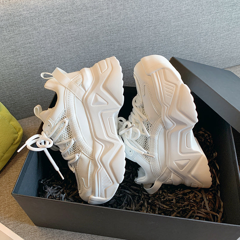 TENIS LOANA FEMININO CHUNKY PLATAFORMA RECORTES BRANCO