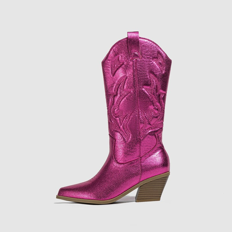 BOTA GABI MODELO TEXANA WESTERN METALIZADA