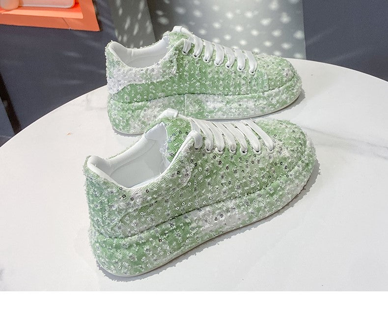 TÊNIS FEMININO JADE DETALHES EM BRILHO