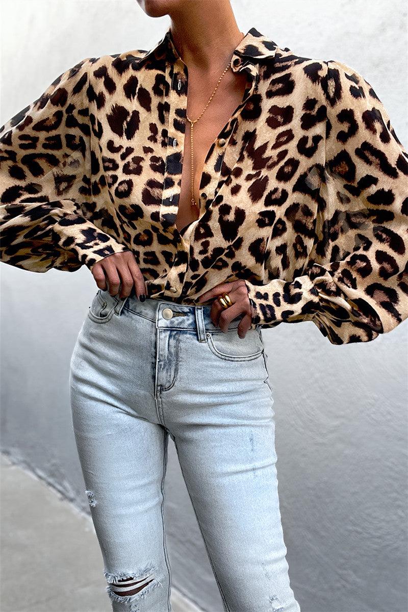 CAMISA FEMININA ESTAMPA ONÇA - Dona Miss