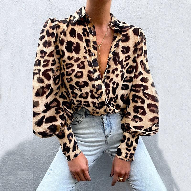 CAMISA FEMININA ESTAMPA ONÇA - Dona Miss