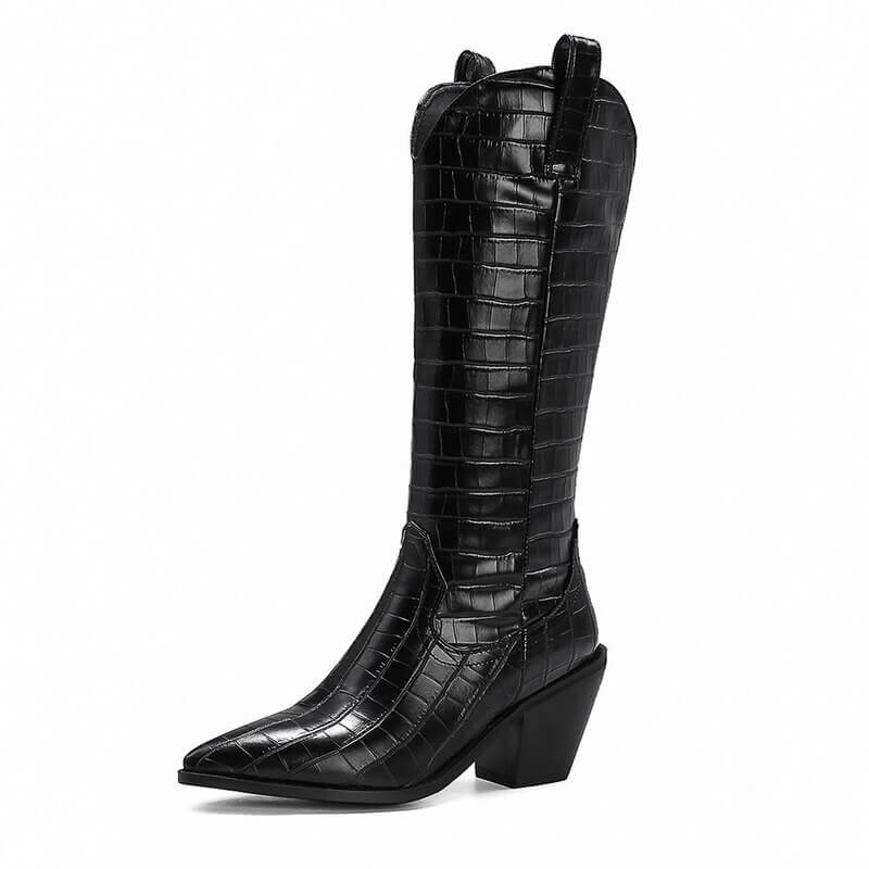 BOTA TEXANA JULIANA CROCO CANO ALTO