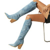 BOTA TEXANA NATÁLIA JEANS CANO LONGO