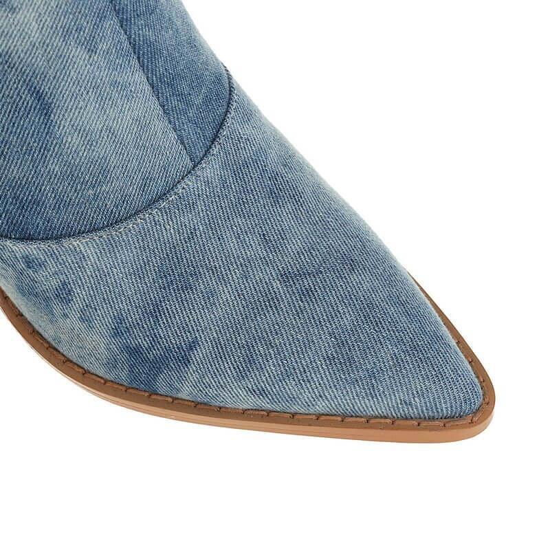 BOTA TEXANA NATÁLIA JEANS CANO LONGO