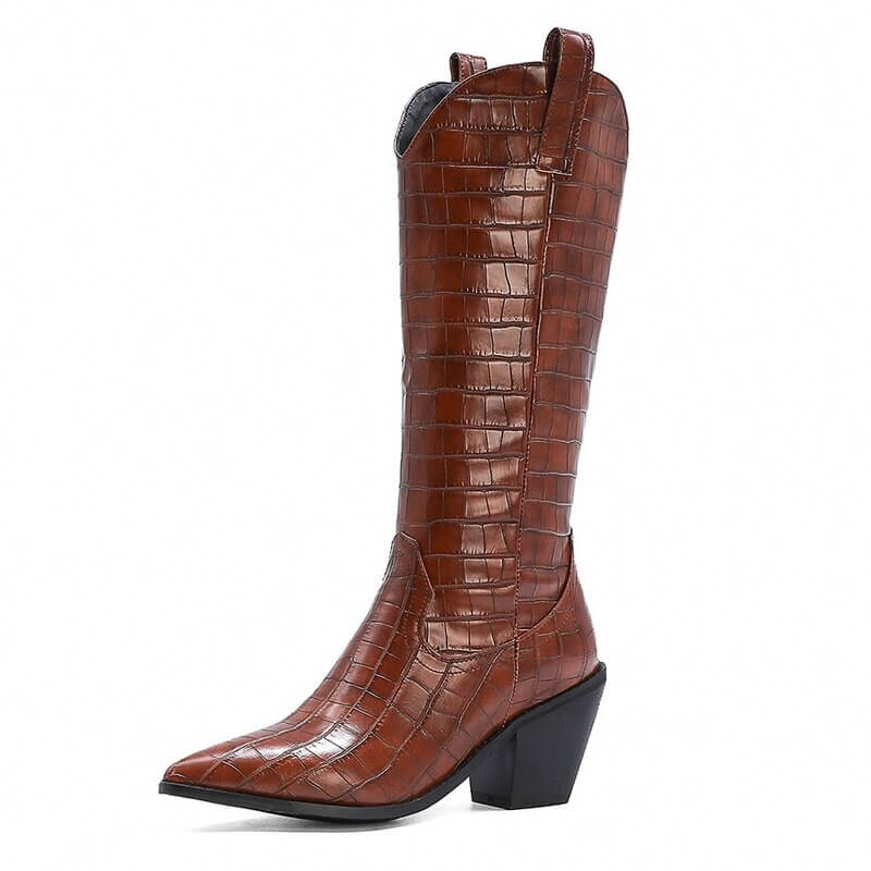BOTA TEXANA JULIANA CROCO CANO ALTO