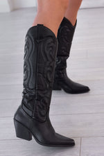 BOTA NAIARA MODELO TEXANA WESTERN METALIZADA CANO ALTO