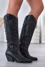 BOTA NAIARA MODELO TEXANA WESTERN METALIZADA CANO ALTO