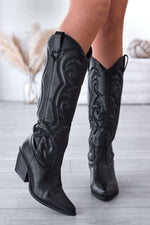 BOTA NAIARA MODELO TEXANA WESTERN METALIZADA CANO ALTO