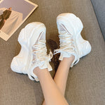 TENIS LOANA FEMININO CHUNKY PLATAFORMA RECORTES BRANCO