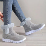 BOTA FEMININA DE INVERNO DONNA MISS AVELUDADA, ELEGANTE E COM SOLADO PLATAFORMA ANTIDERRAPANTE