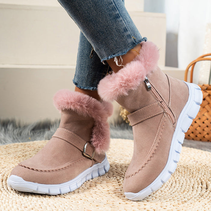 BOTA FEMININA DE INVERNO DONNA MISS AVELUDADA, ELEGANTE E COM SOLADO PLATAFORMA ANTIDERRAPANTE