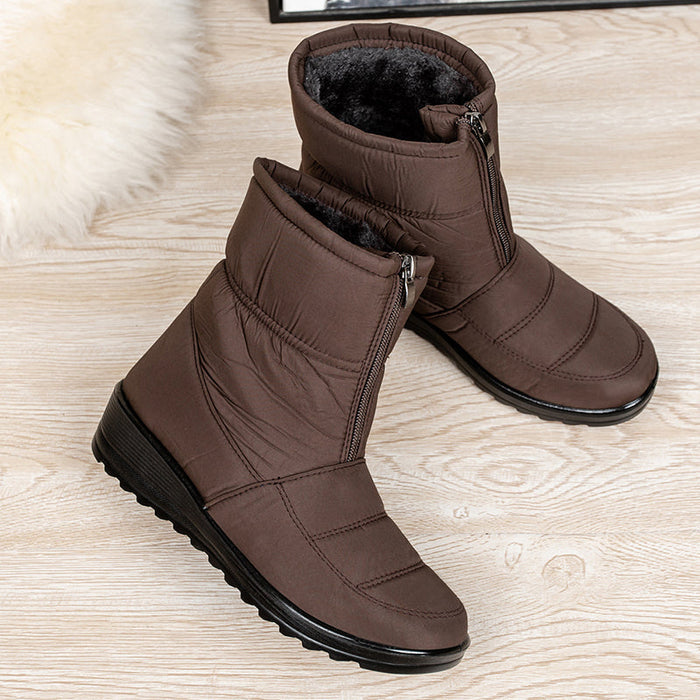 BOTA FEMININA DE INVERNO DONNA MISS PELUCIADA, IMPERMEÁVEL E SUPER CONFORTÁVEL
