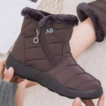 BOTA FEMININA DONNA MISS COMFORT FLEX IMPERMEÁVEL COM FORRO PELUCIADO E SOLADO ANTIDERRAPANTE