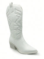 BOTA NAIARA MODELO TEXANA WESTERN METALIZADA CANO ALTO