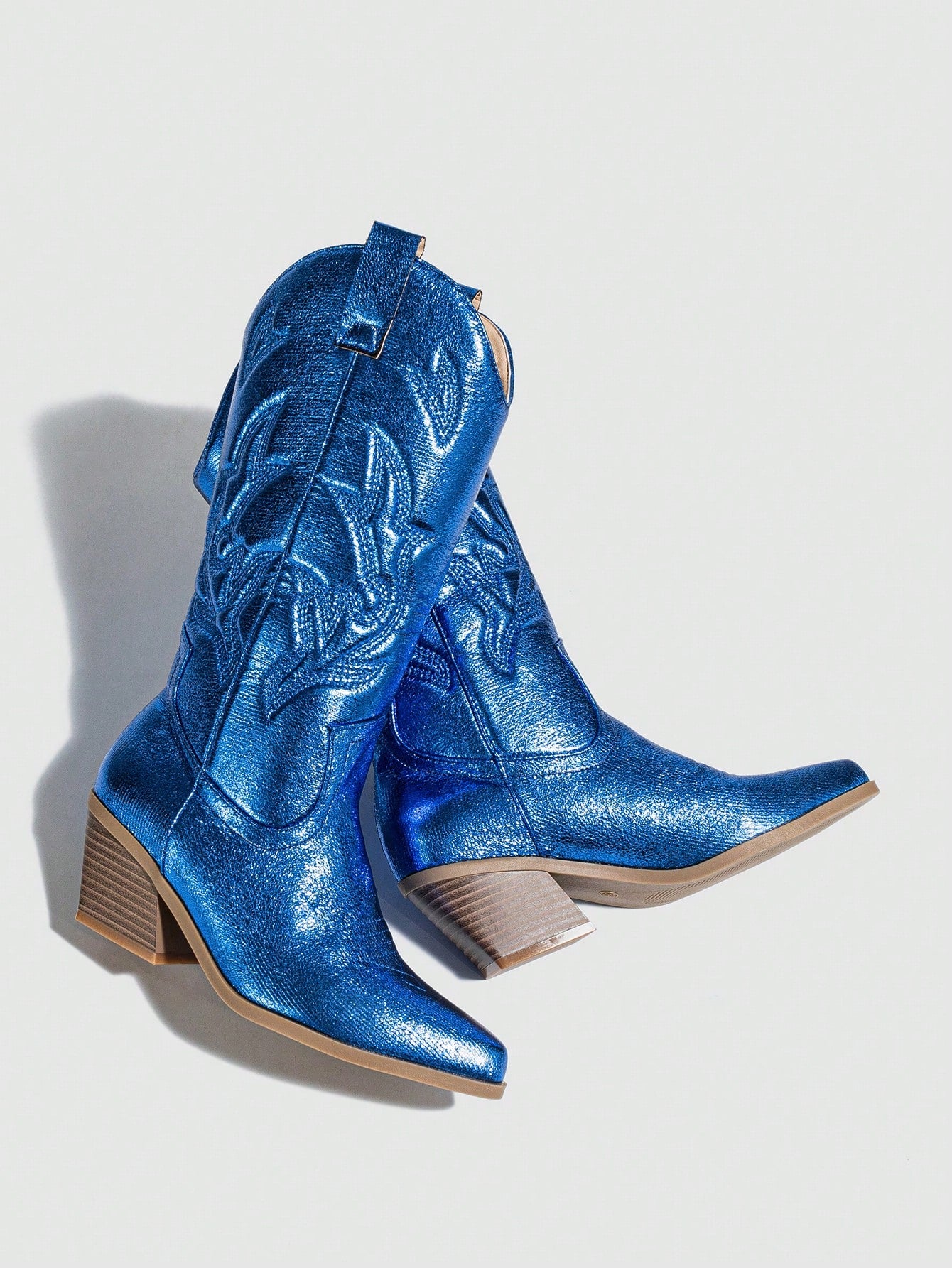 BOTA GABI MODELO TEXANA WESTERN METALIZADA