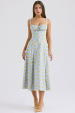 DONA MISS VESTIDO ROSELI BUSTIER MIDI FLORAL