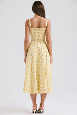 DONA MISS VESTIDO ROSELI BUSTIER MIDI FLORAL