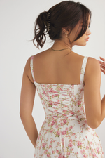 DONA MISS VESTIDO ROSELI BUSTIER MIDI FLORAL