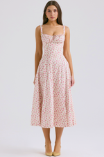 DONA MISS VESTIDO ROSELI BUSTIER MIDI FLORAL