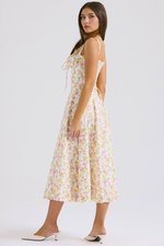 DONA MISS VESTIDO ROSELI BUSTIER MIDI FLORAL