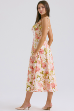 DONA MISS VESTIDO ROSELI BUSTIER MIDI FLORAL
