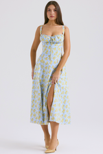 DONA MISS VESTIDO ROSELI BUSTIER MIDI FLORAL