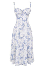 DONA MISS VESTIDO ROSELI BUSTIER MIDI FLORAL
