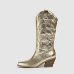 BOTA GABI MODELO TEXANA WESTERN METALIZADA