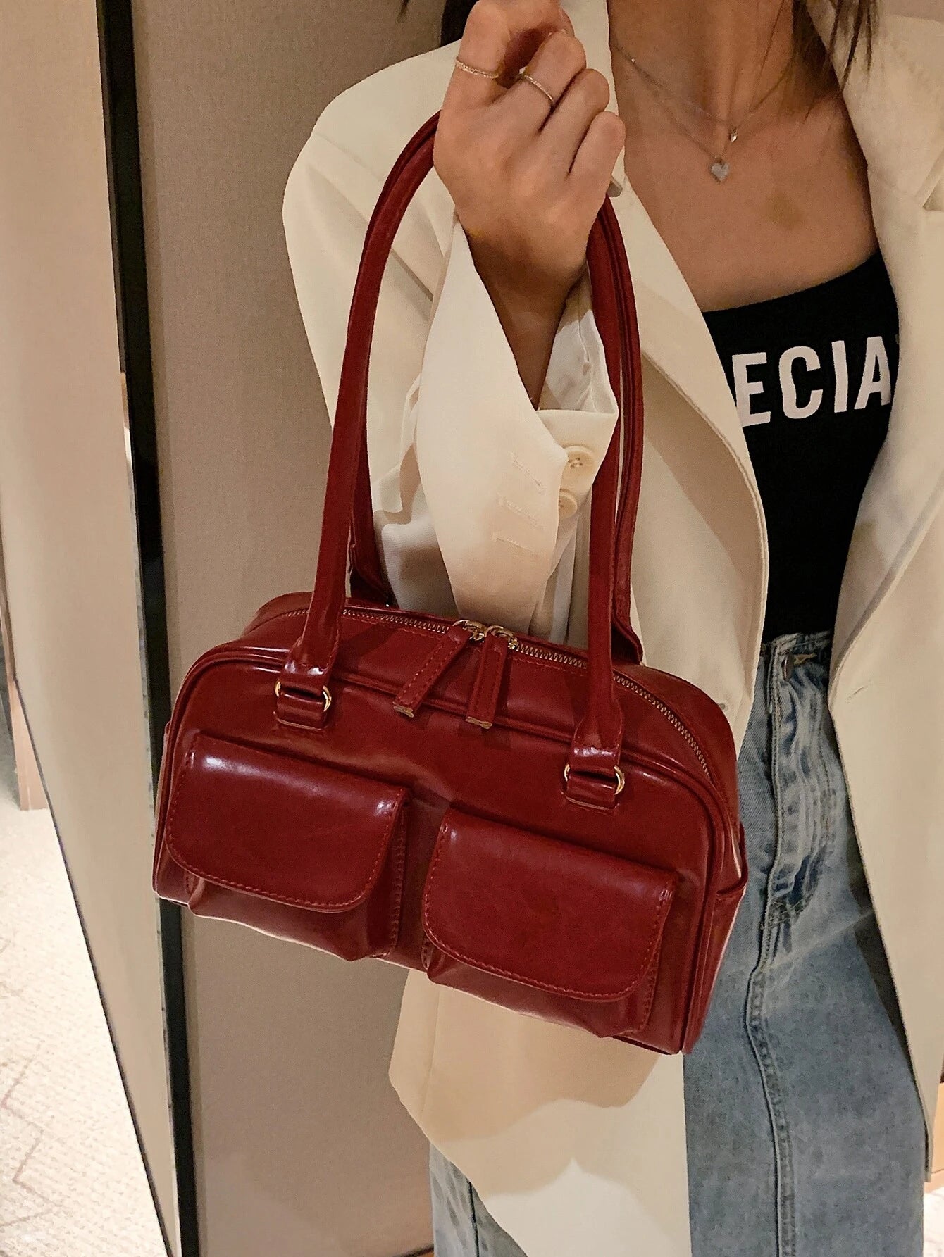 BOLSA DE OMBRO CLÁSSICA VERSÁTIL