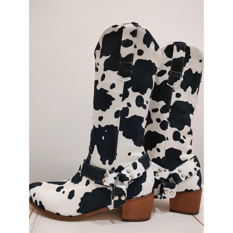 BOTA MARIA MODELO TEXANA WESTERN COWGIRL PRETA