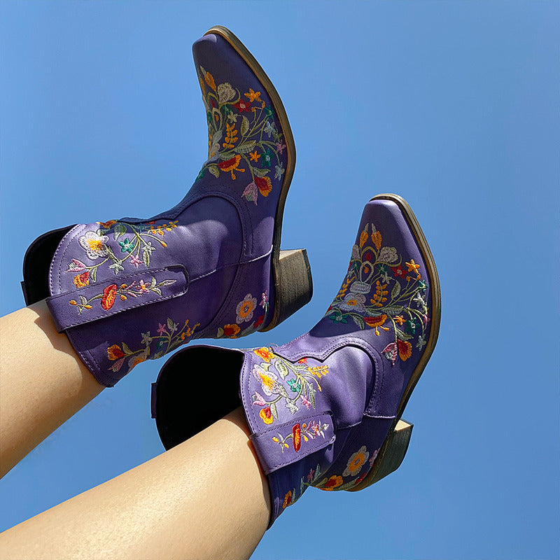 BOTA ALICE ROXO MODELO TEXANA WESTERN