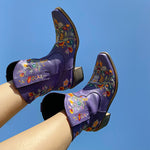 BOTA ALICE ROXO MODELO TEXANA WESTERN