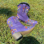 BOTA ALICE ROXO MODELO TEXANA WESTERN