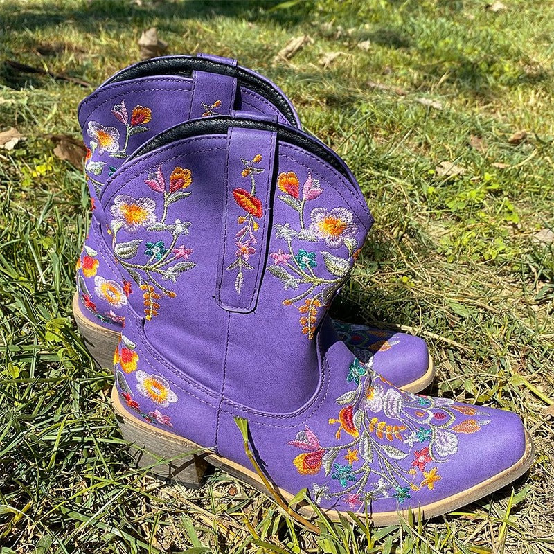 BOTA ALICE ROXO MODELO TEXANA WESTERN