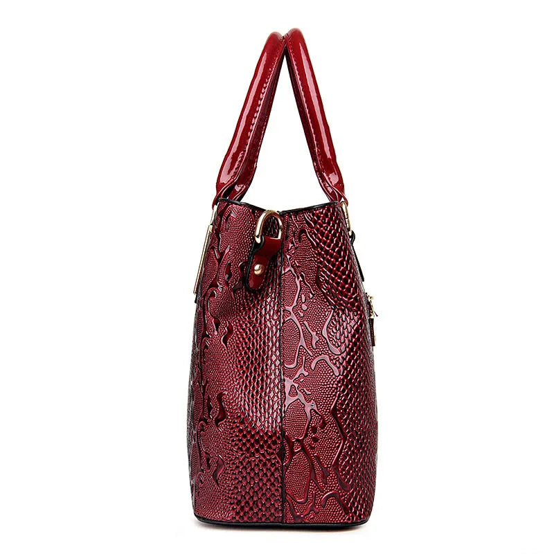 BOLSA DE OMBRO FEMININA CLÁSSICA LUXURY TEXTURIZADA