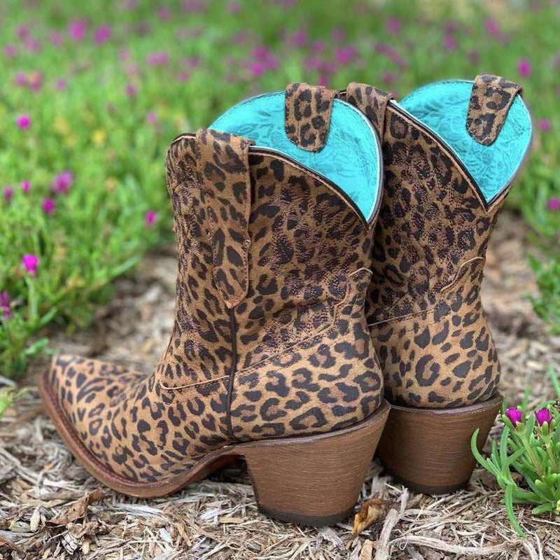 BOTA ANIMAL PRINT ONÇA WESTERN TEXANA