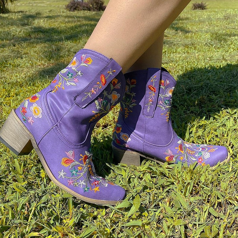 BOTA ALICE ROXO MODELO TEXANA WESTERN