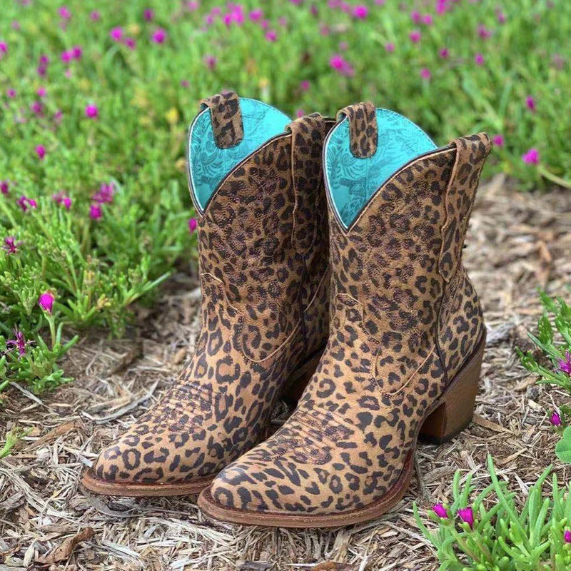 BOTA ANIMAL PRINT ONÇA WESTERN TEXANA