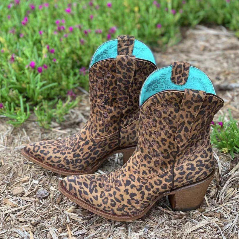 BOTA ANIMAL PRINT ONÇA WESTERN TEXANA