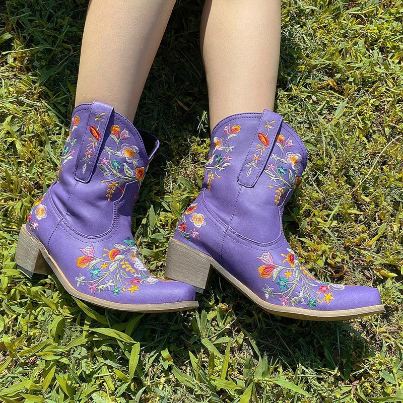BOTA ALICE ROXO MODELO TEXANA WESTERN