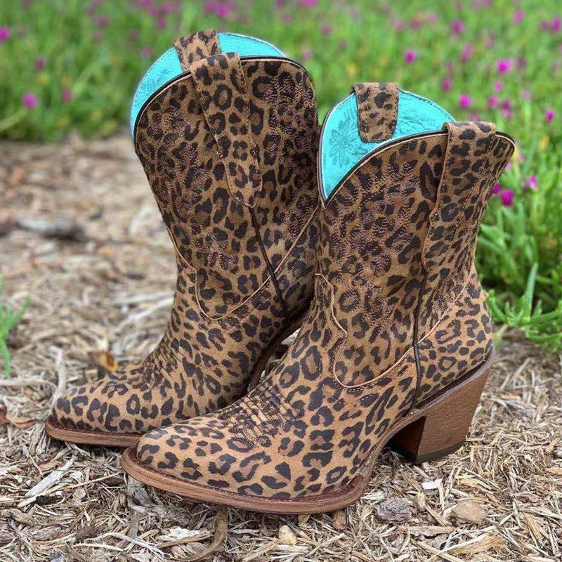 BOTA ANIMAL PRINT ONÇA WESTERN TEXANA