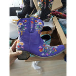 BOTA ALICE ROXO MODELO TEXANA WESTERN