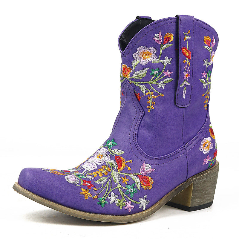 BOTA ALICE ROXO MODELO TEXANA WESTERN