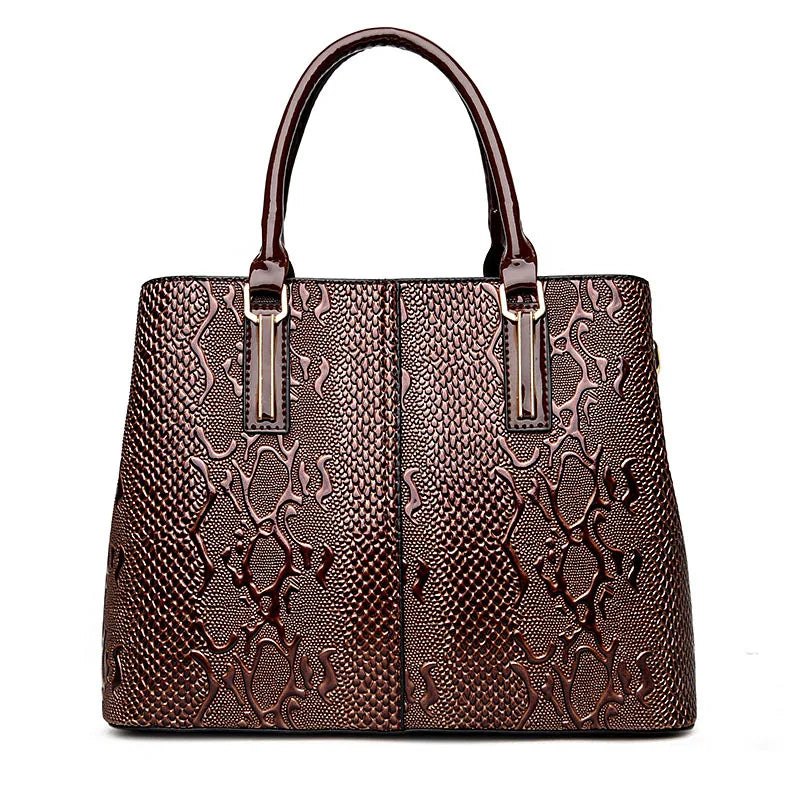 BOLSA DE OMBRO FEMININA CLÁSSICA LUXURY TEXTURIZADA